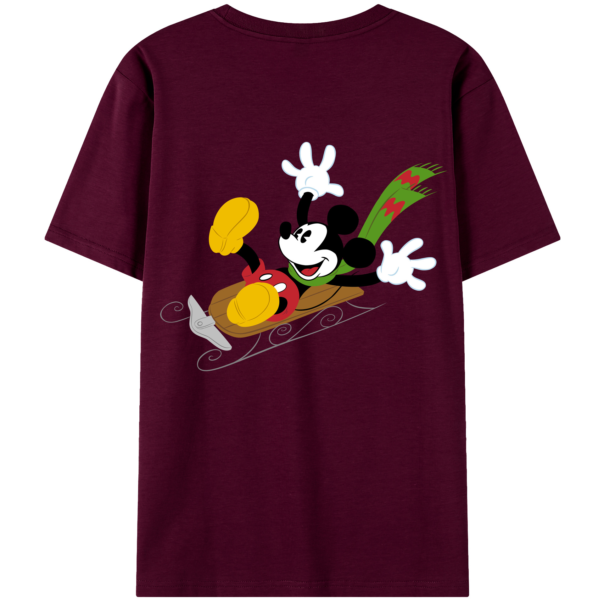 （画像用） ミッキーマウス Mickey Mouse レディース半袖Tシャツ(バックプリント)
